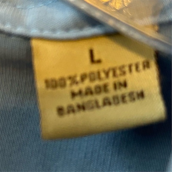 Royal Palm Men's Striped Blue Short Sleeve Button-Up Shirt Size L - Picture 4 of 7